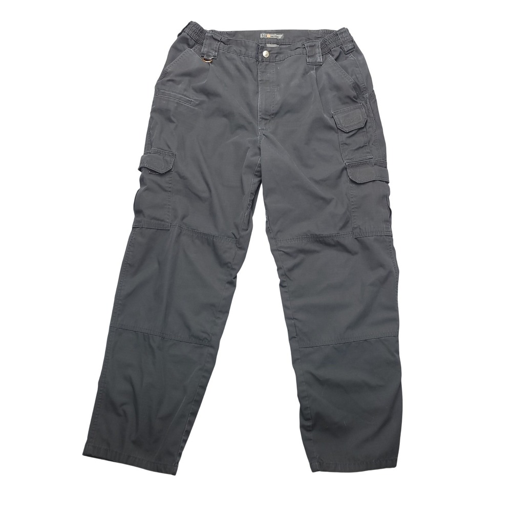 5.11 Tactical Pants Mens 38x30 Black Cargo Elastic Waist Workwear Utility